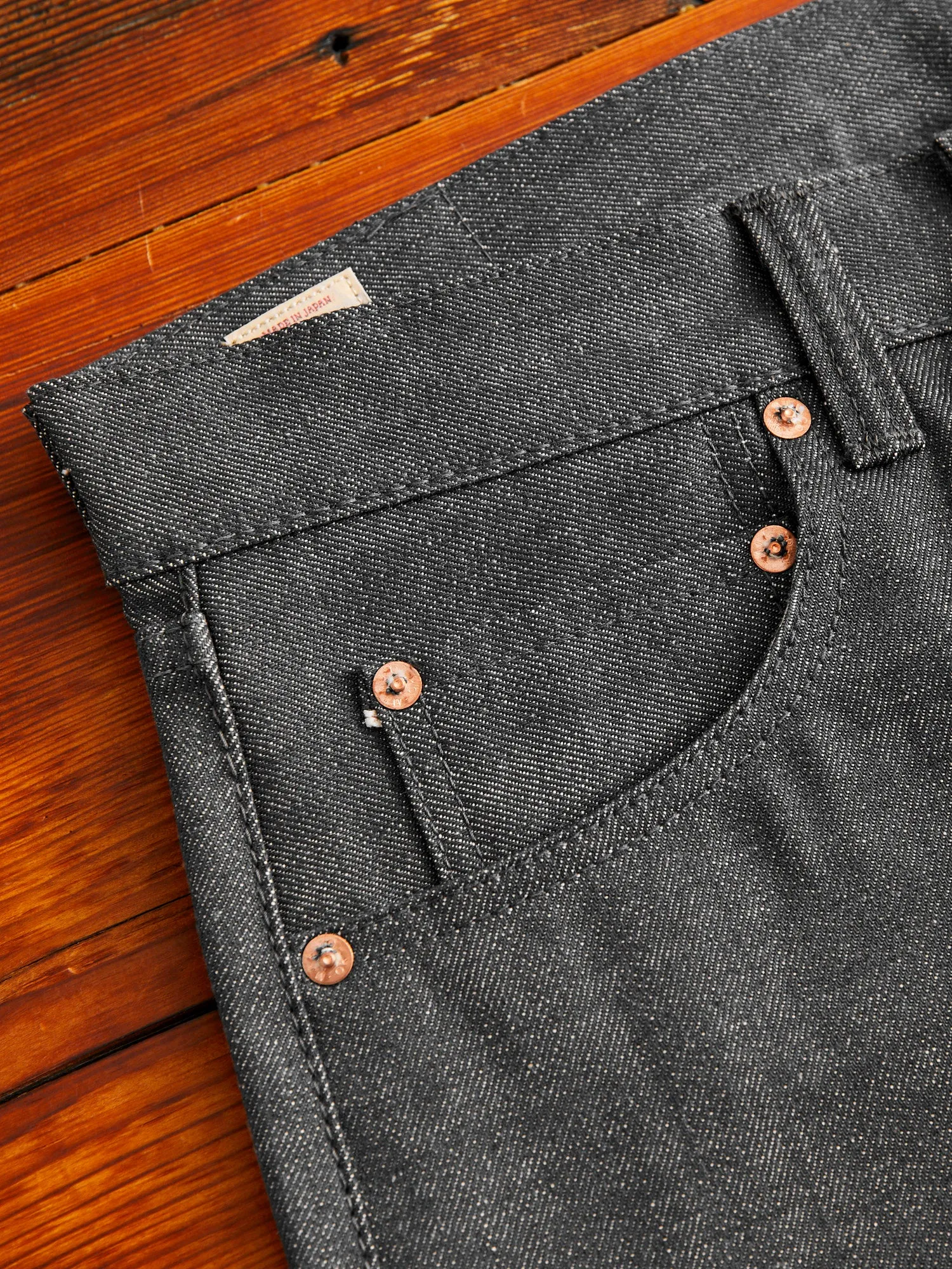 0306-70G 14oz Grey Selvedge Denim - Tight Tapered Fit