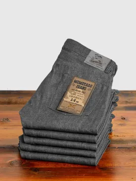 0306-70G 14oz Grey Selvedge Denim - Tight Tapered Fit