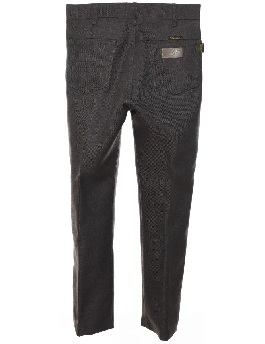 1970s Dark Grey Wrangler Trousers - W30 L27