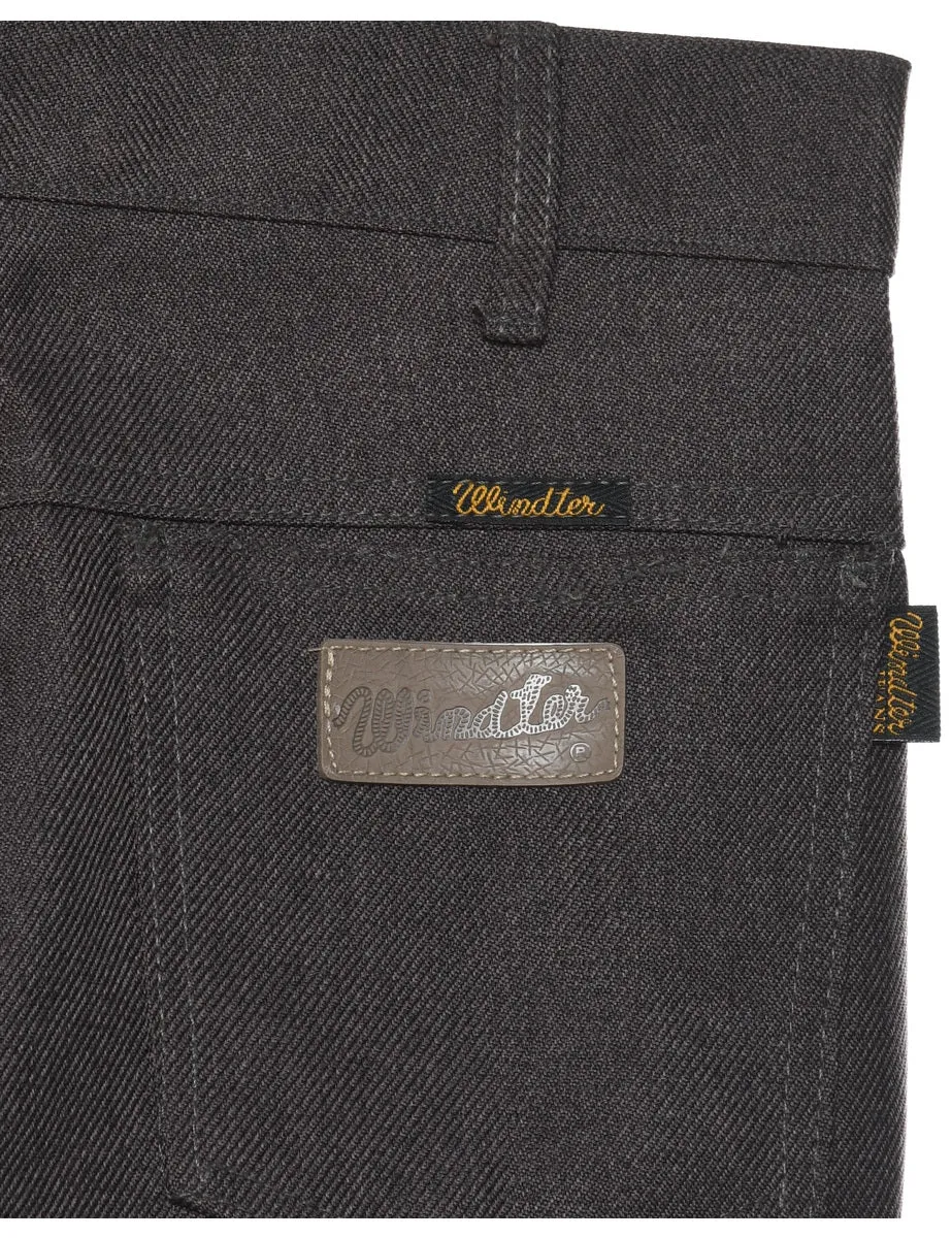 1970s Dark Grey Wrangler Trousers - W30 L27