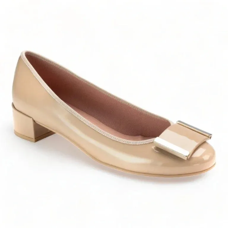 49489 - Blush Patent Leather Heel for Teen/Women by Pretty Ballerinas