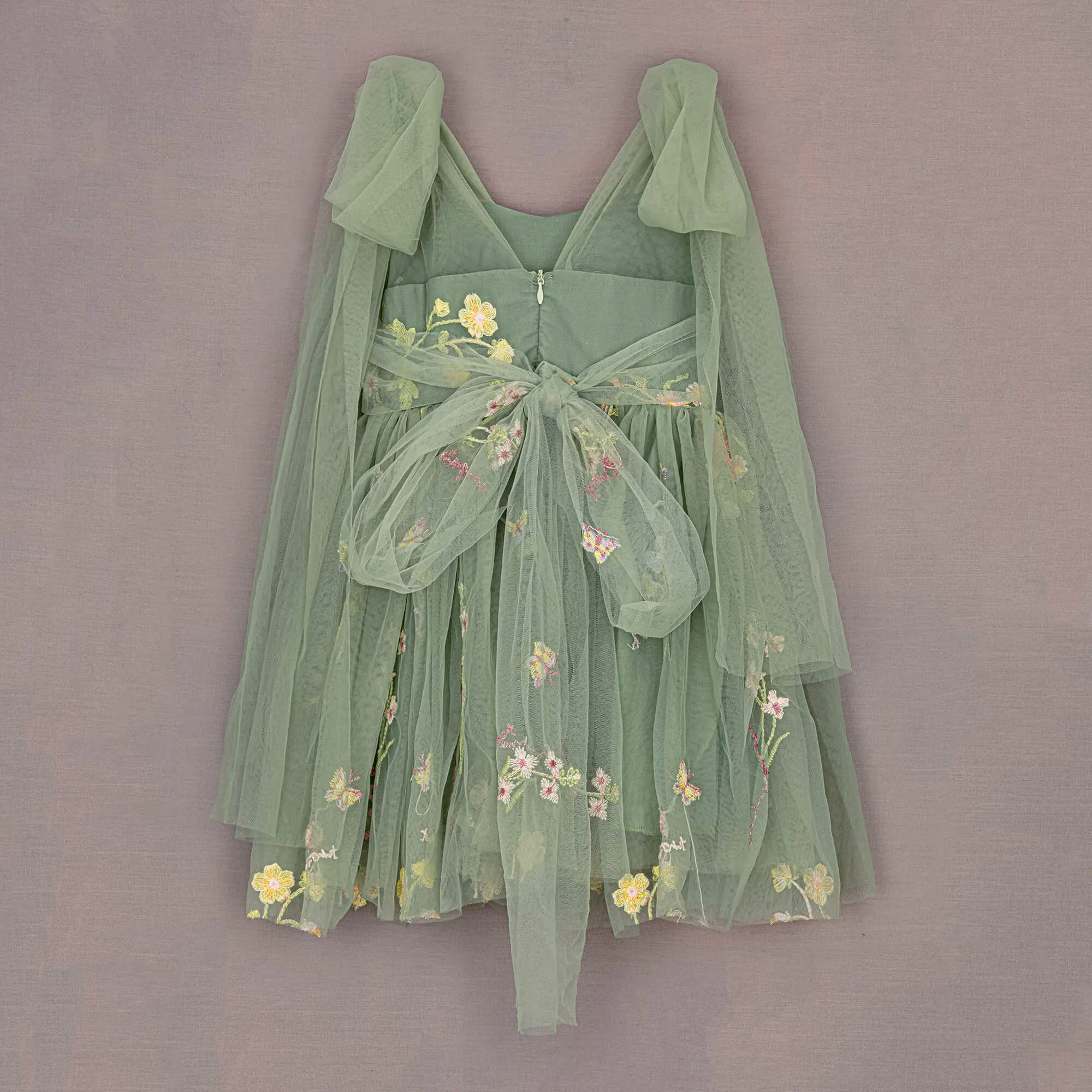 Baby Enchanted Angel Dress - Embroidered Fern