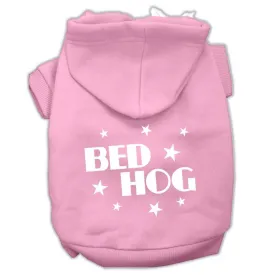 Bed Hog Screen Printed Pet Hoodies Light Pink Size Sm (10)