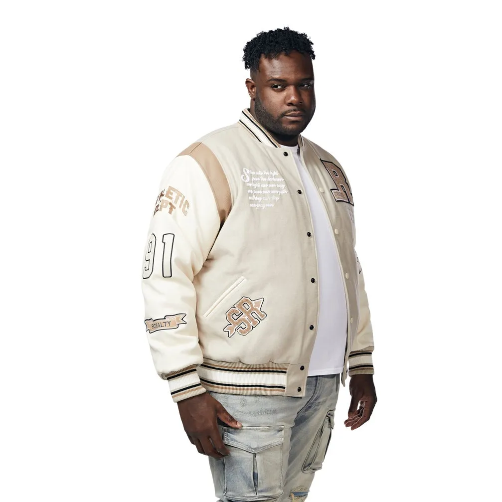 Big And Tall Torch Varsity Jacket - Clay