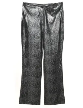 Black & Grey Snakeskin Trousers - W32 L32