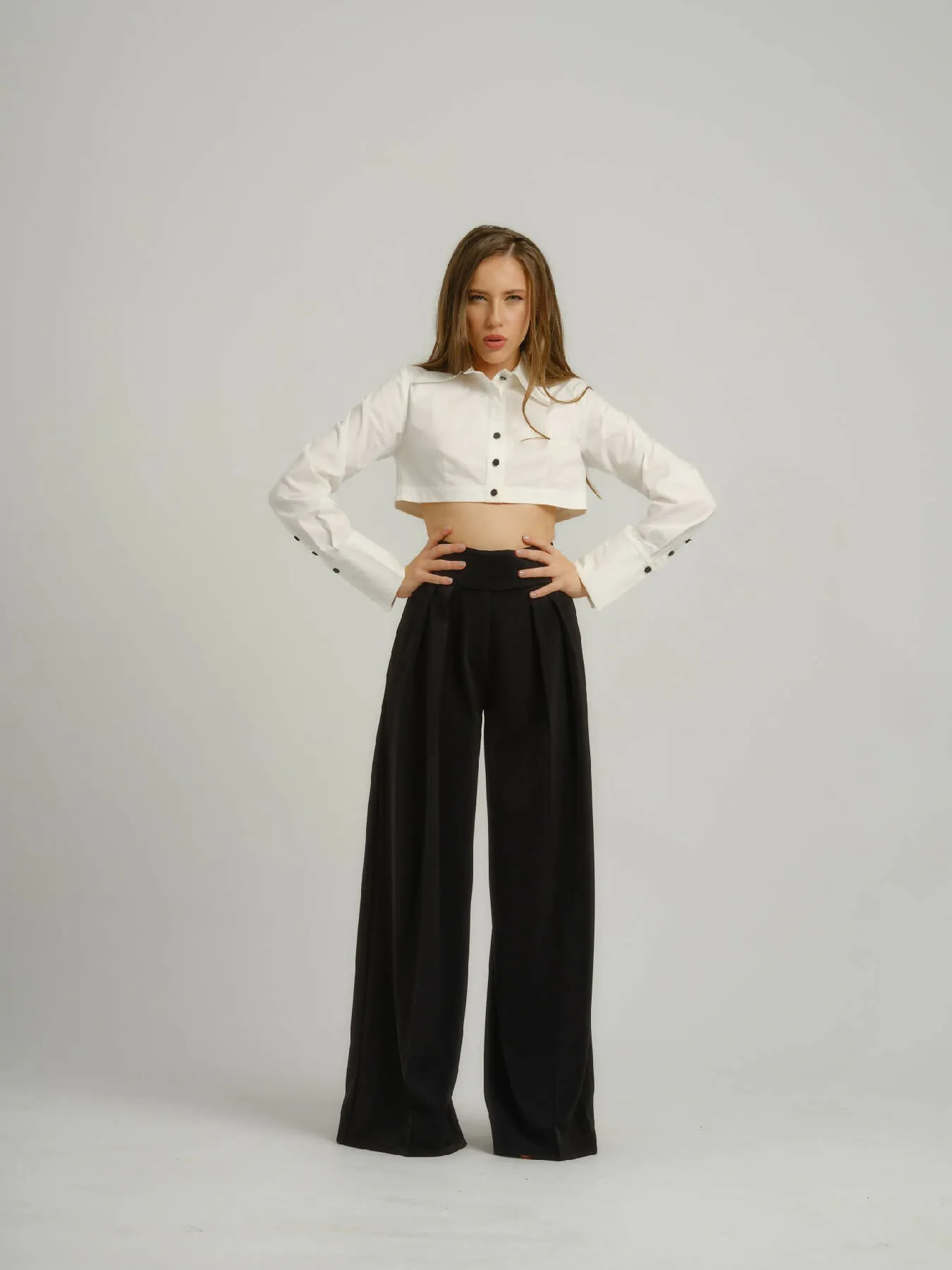 Born to Run High-Waist Wide-Leg Trousers