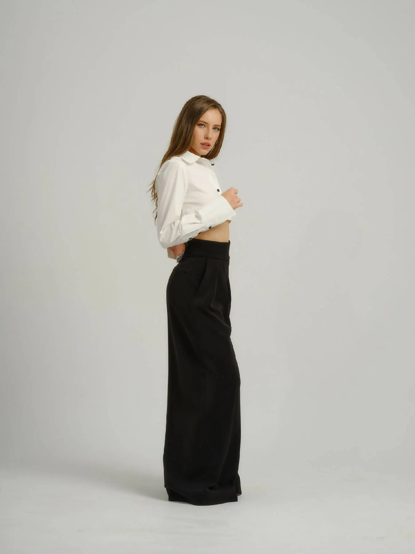 Born to Run High-Waist Wide-Leg Trousers