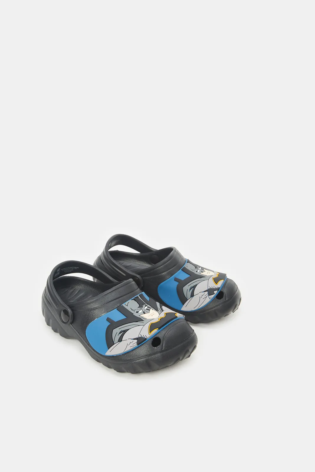 Boys Black Batman Embroidered Clogs