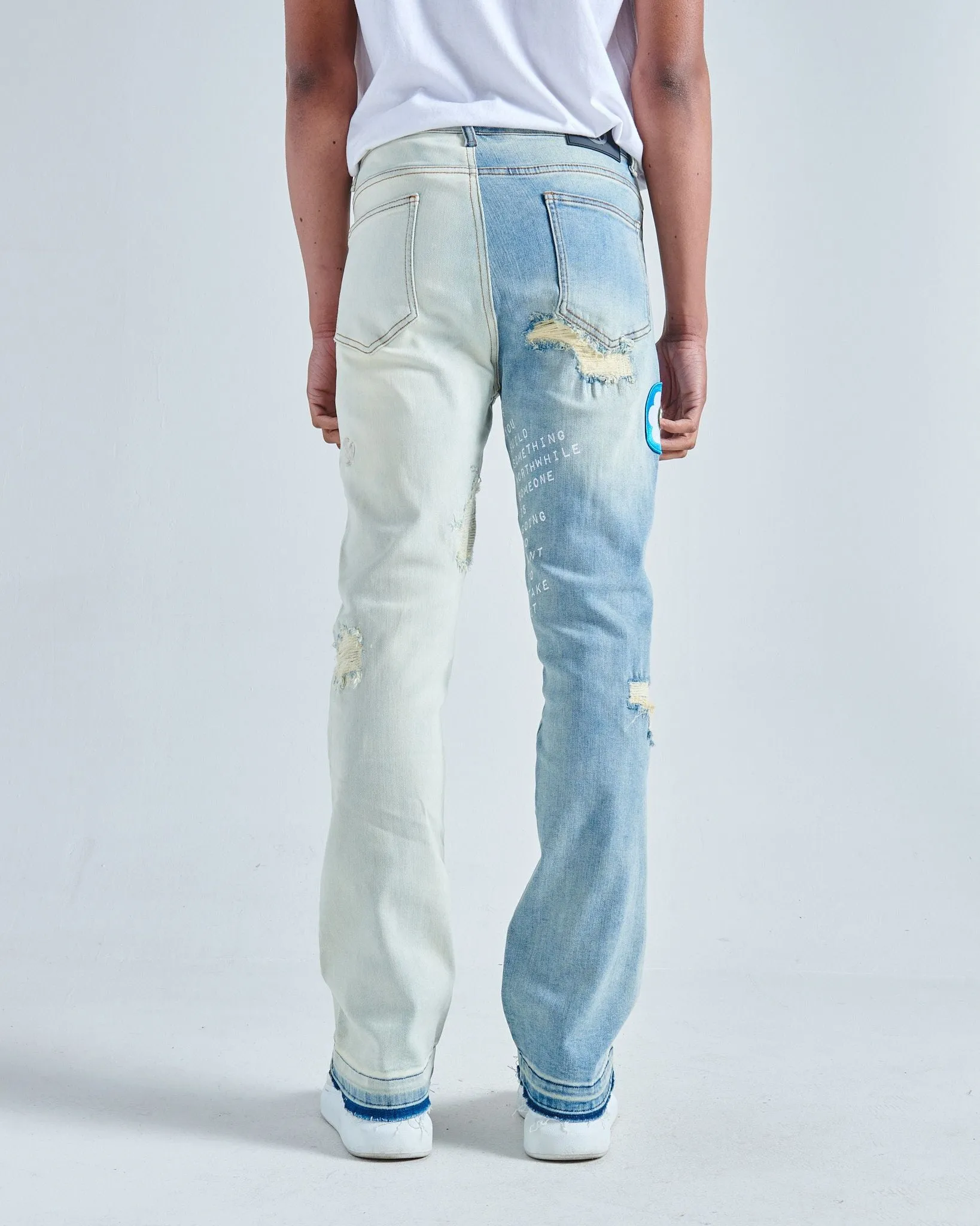 BRICK BY BRICK STACKED DENIM (BLUE STONE)