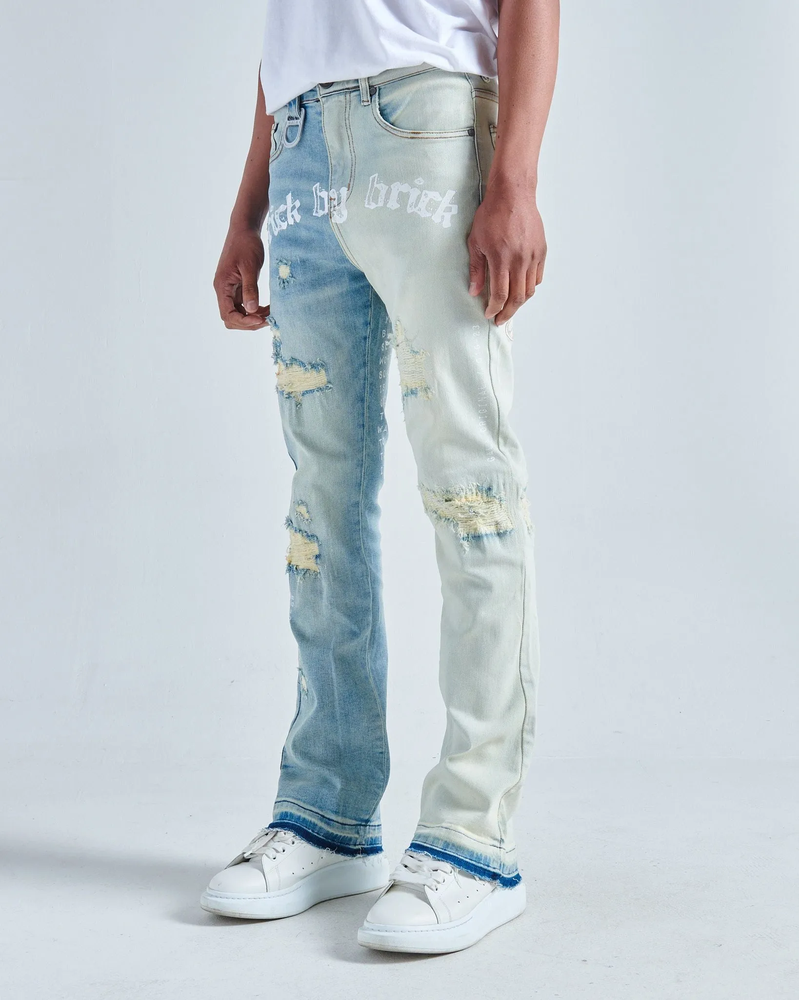 BRICK BY BRICK STACKED DENIM (BLUE STONE)