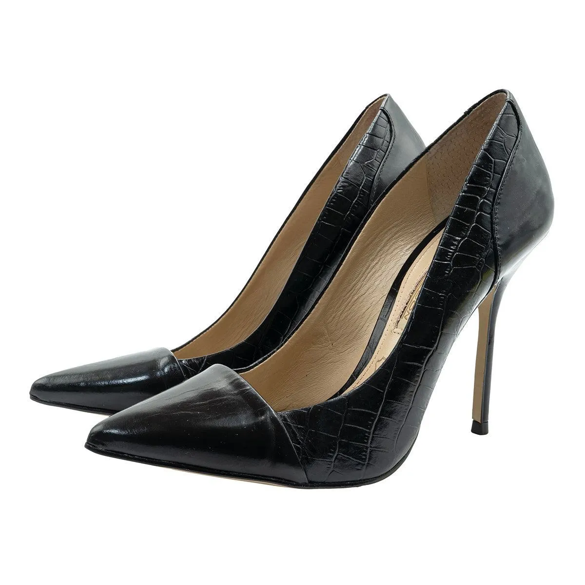 Buffalo London Pump High-Heel Shoes Leather Black Colour For Women