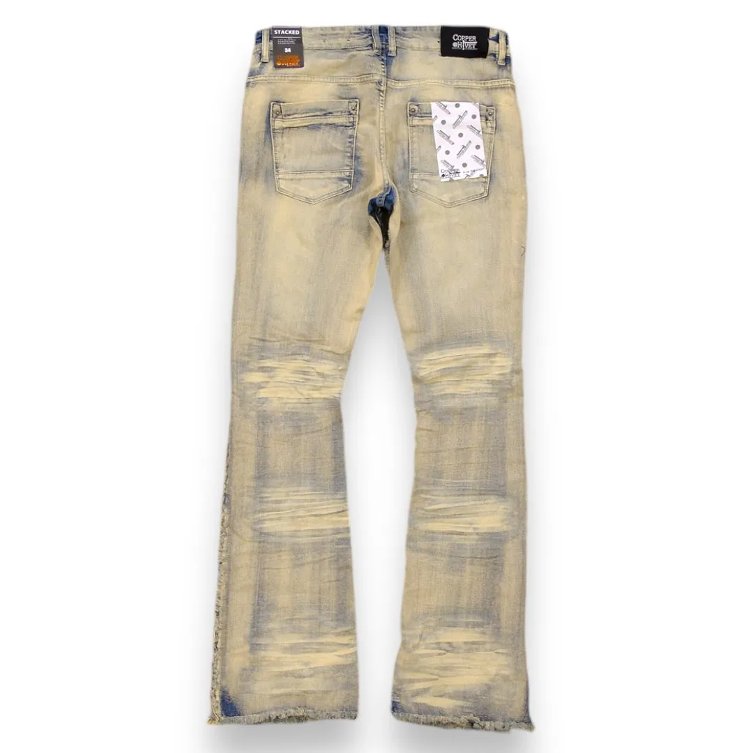 Copper Rivet 'Side Distress' Stacked Denim (DTB) 433077