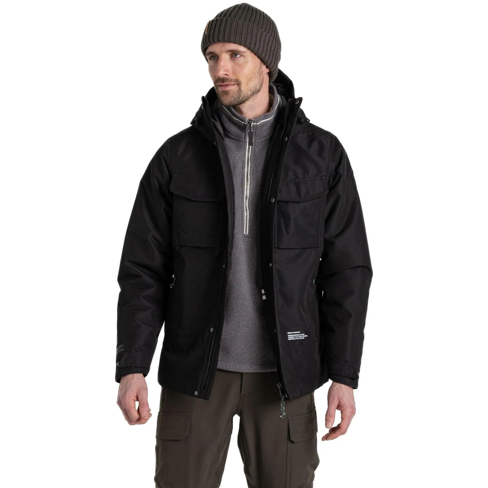 Craghoppers Mens CO2 Renu Arche Waterproof Hooded Jacket