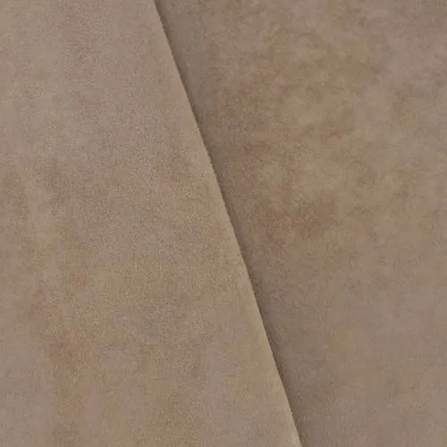 Cream Brown Faux Suede Home Decorating Fabric