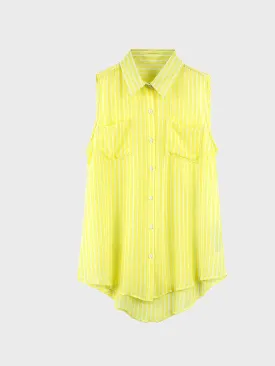 Custom Sleeveless Yellow Blouses