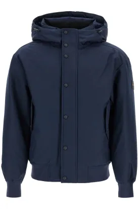 DARK BLUE ADJUSTABLE HOODED COAT OSIS