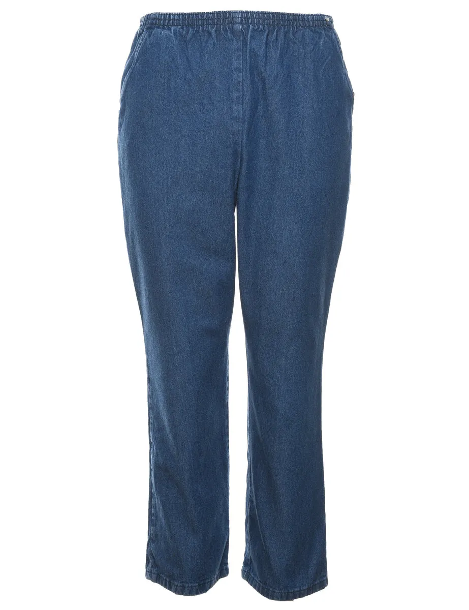 Dark Wash Denim Trousers - W26 L28