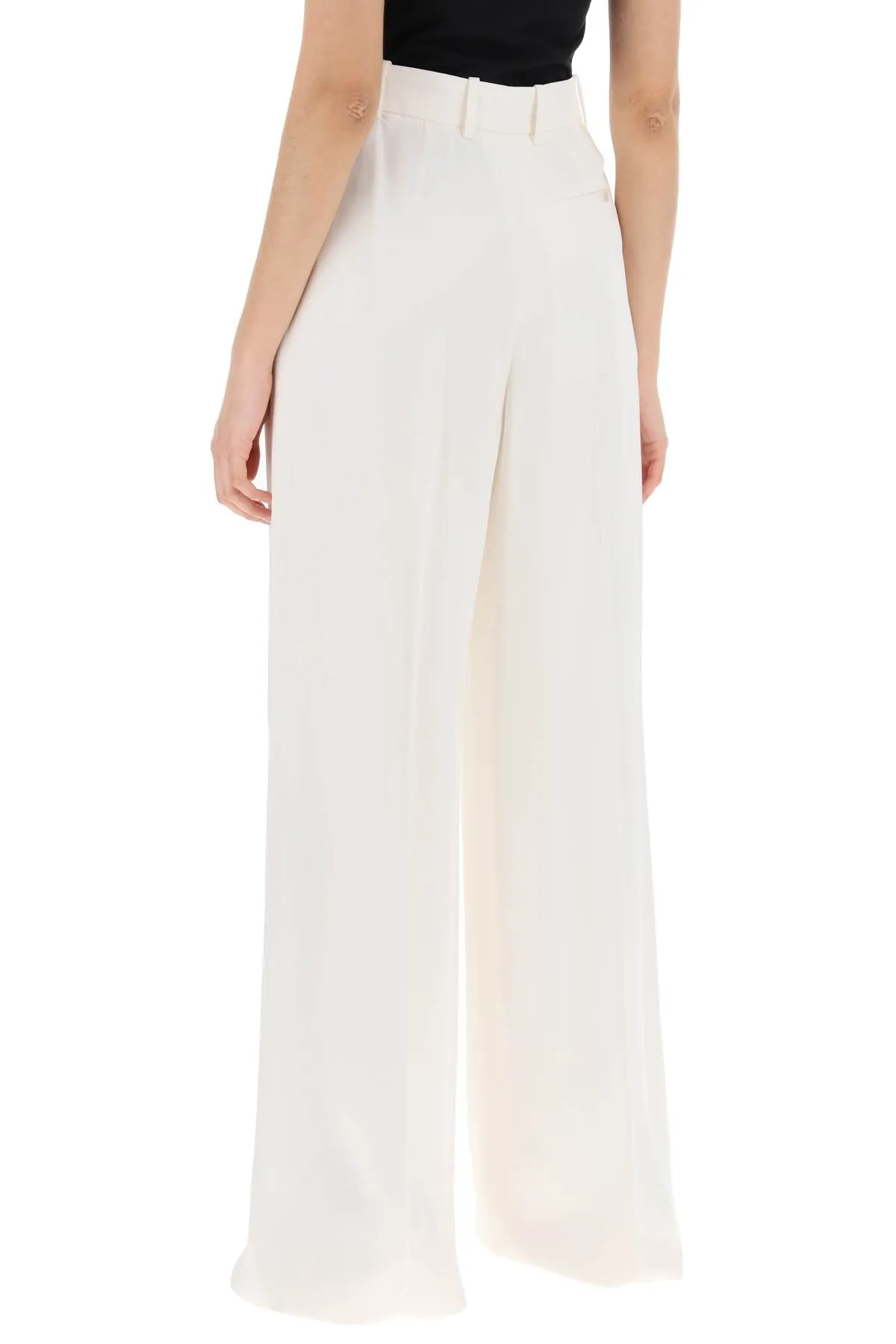 double pleated palazzo pants with