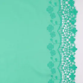 Embroidered Rayon - ADELA - 002 - Aqua