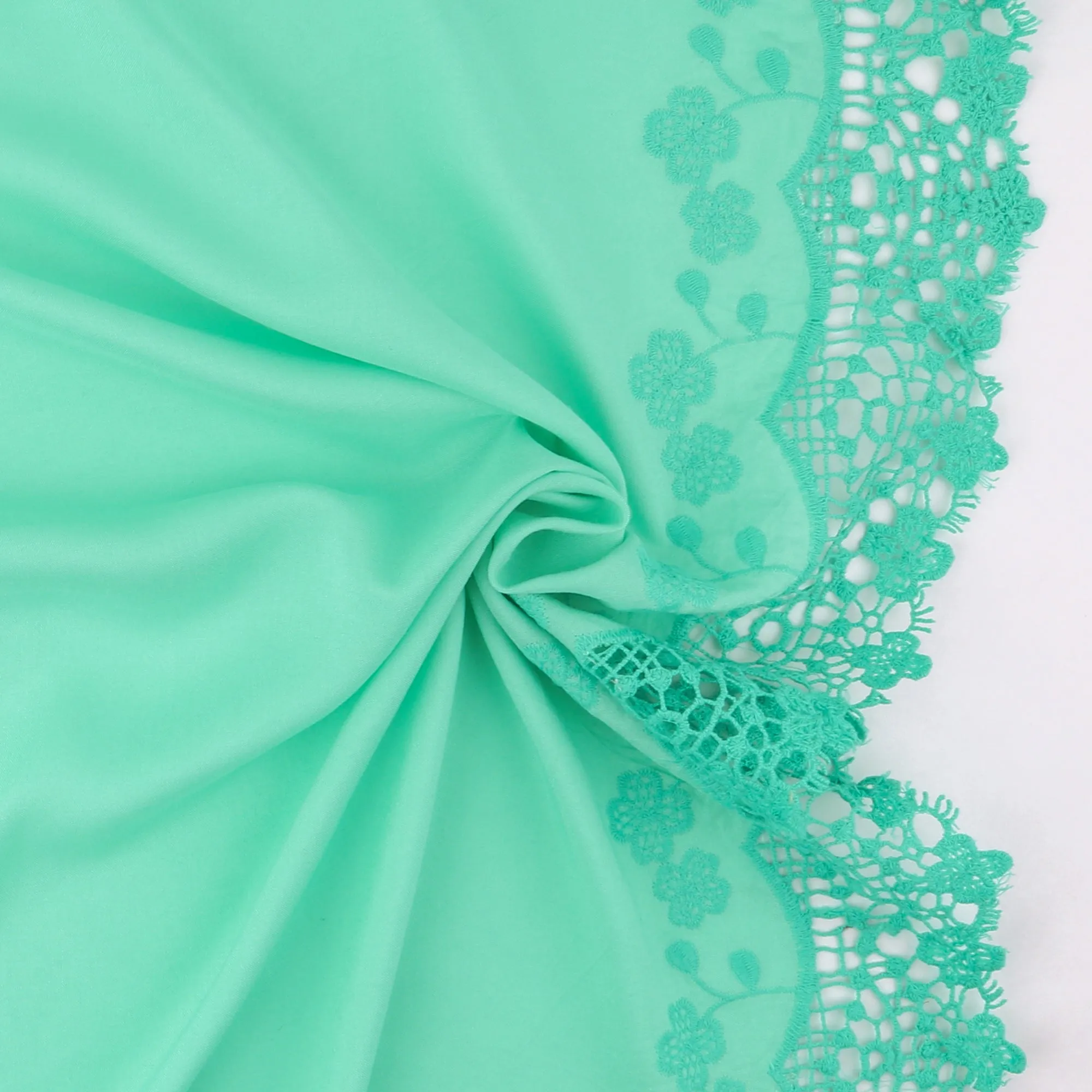 Embroidered Rayon - ADELA - 002 - Aqua