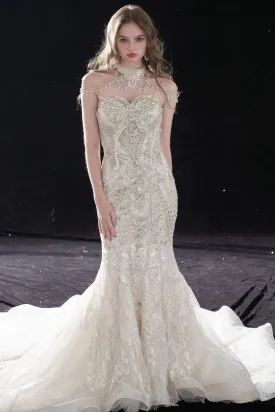 Exquisite Hand-stitched Diamond Mermaid Wedding Dress