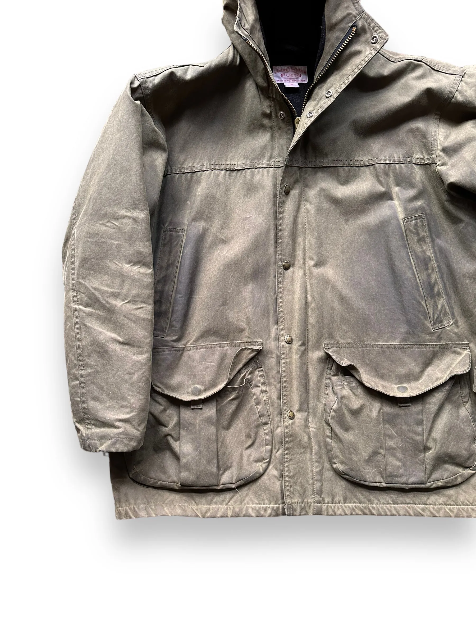 Filson Foothills Parka SZ L |  Filson Tin Cloth Jackets Seattle | Barn Owl Vintage Clothing Seattle