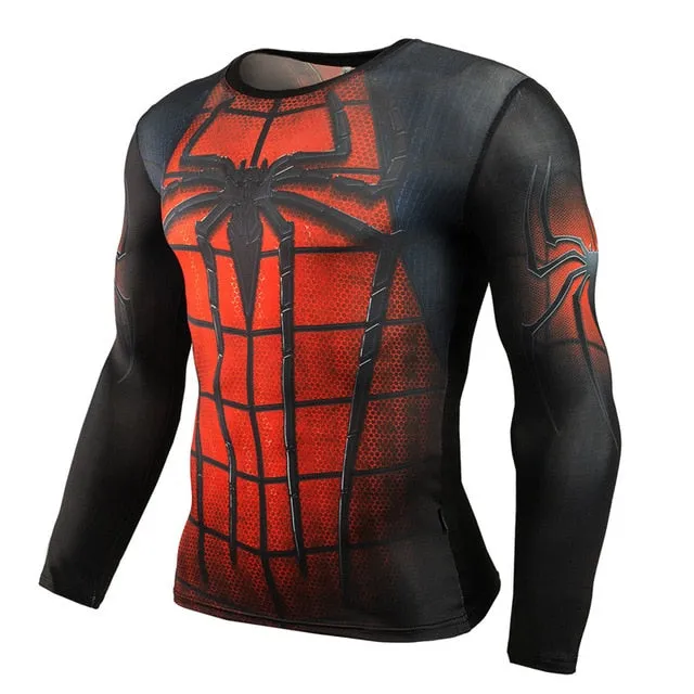 FITNESS MMA COMPRESSION SHIRT MEN ANIME BODYBUILDING LONG SLEEVE WORKOUT 3D T SHIRT TOPS TEES