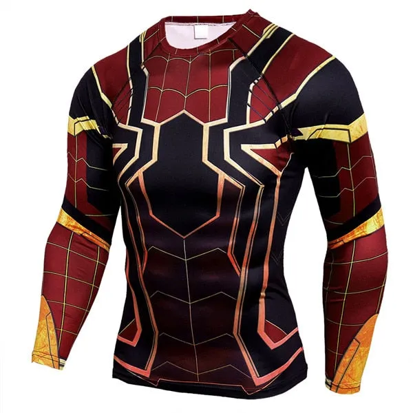 FITNESS MMA COMPRESSION SHIRT MEN ANIME BODYBUILDING LONG SLEEVE WORKOUT 3D T SHIRT TOPS TEES