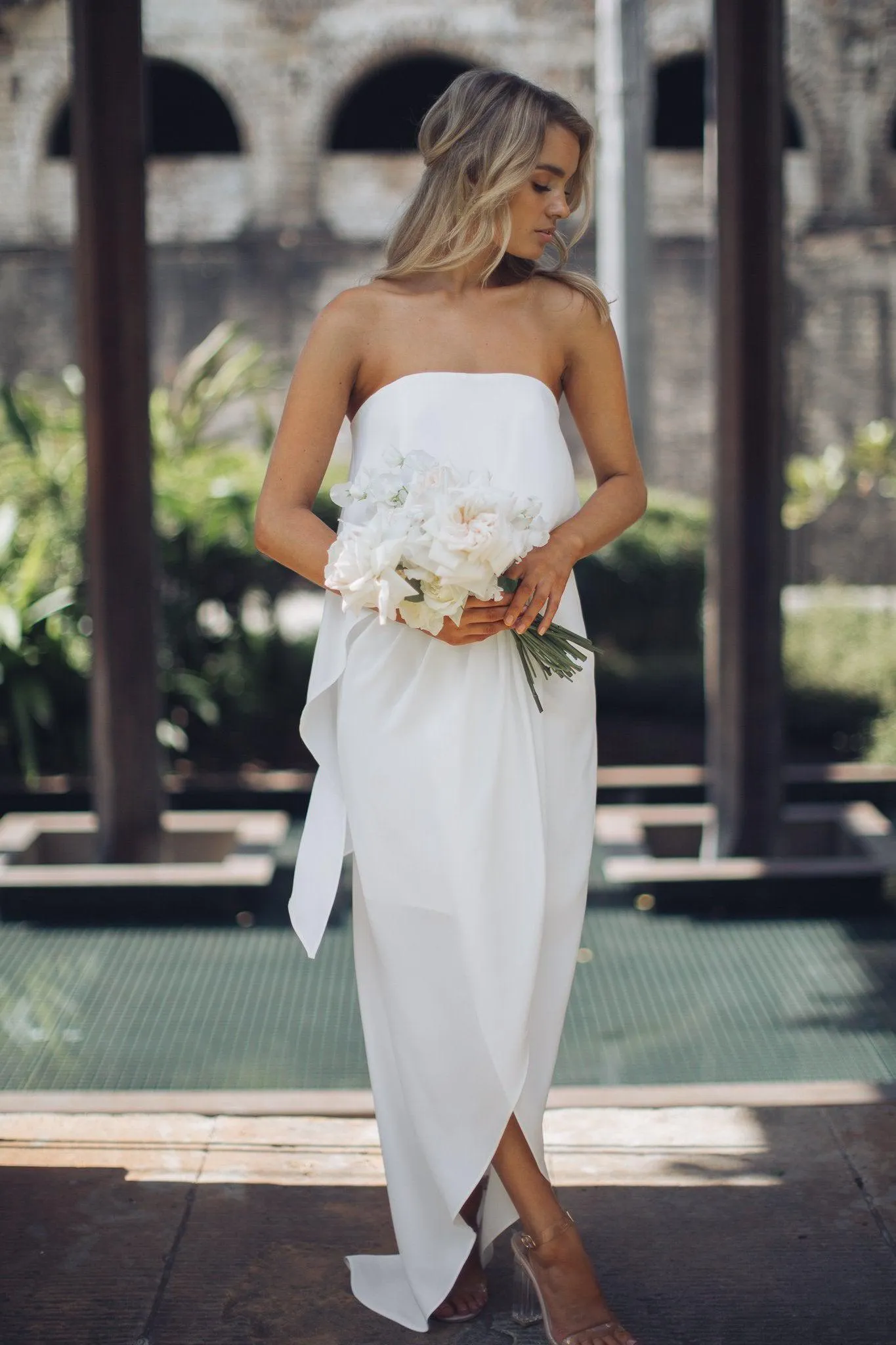 Fleur Strapless Maxi Dress - Ivory