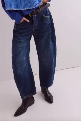 fp good luck mid rise barrel jean