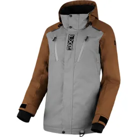 FXR  Womens Aerial Snowmobile Jacket HyrdX Pro Omni-Stretch Warm Grey Copper