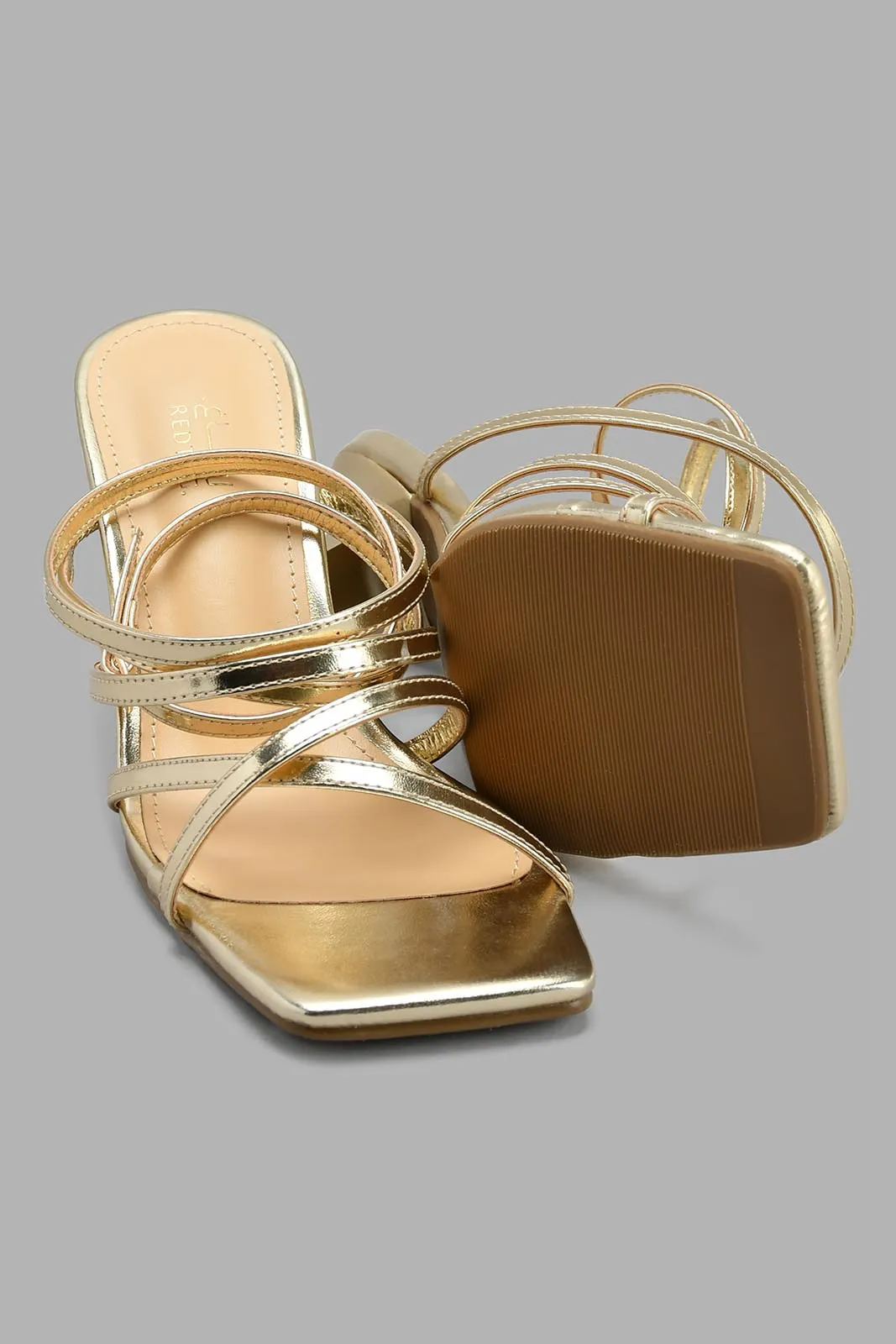 Gold Strappy Sandal