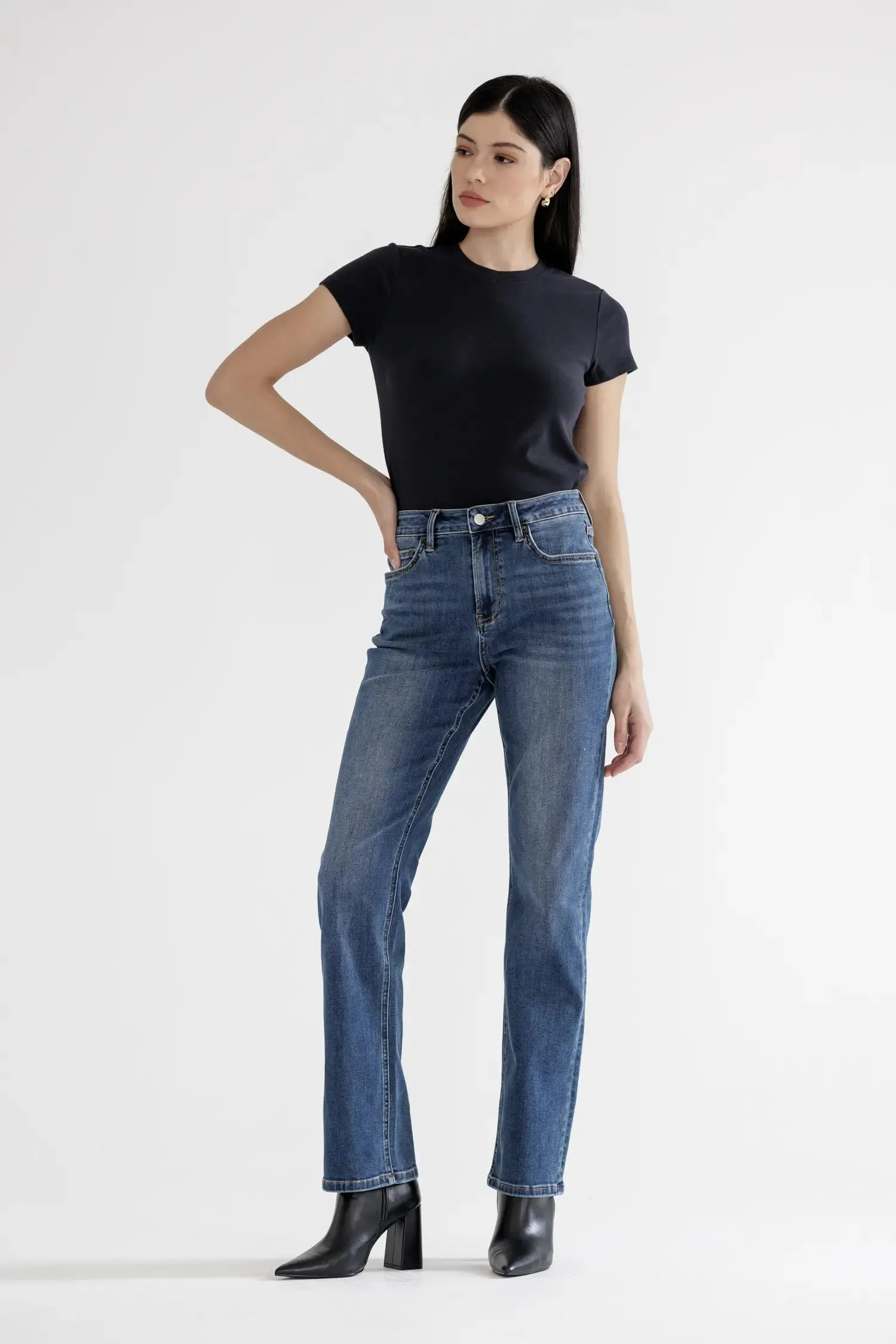 Greensborough High Rise Straight Denim