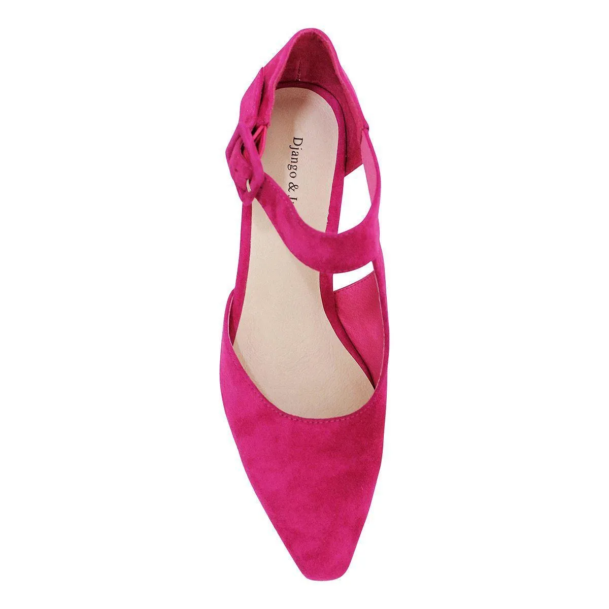 Happie Fuchsia Suede Heels