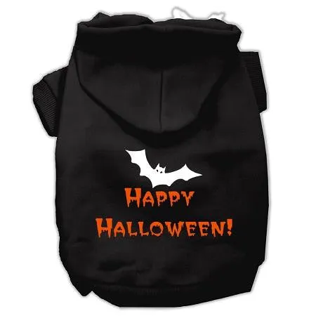 Happy Halloween Screen Print Pet Hoodies Black XL (16)