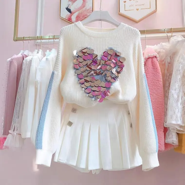 Heart Embellished Sweaters