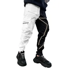 Hip Hop Mens Cargo Pants Elastic Waist Harem Pants Jogger Drawstring with Pockets |