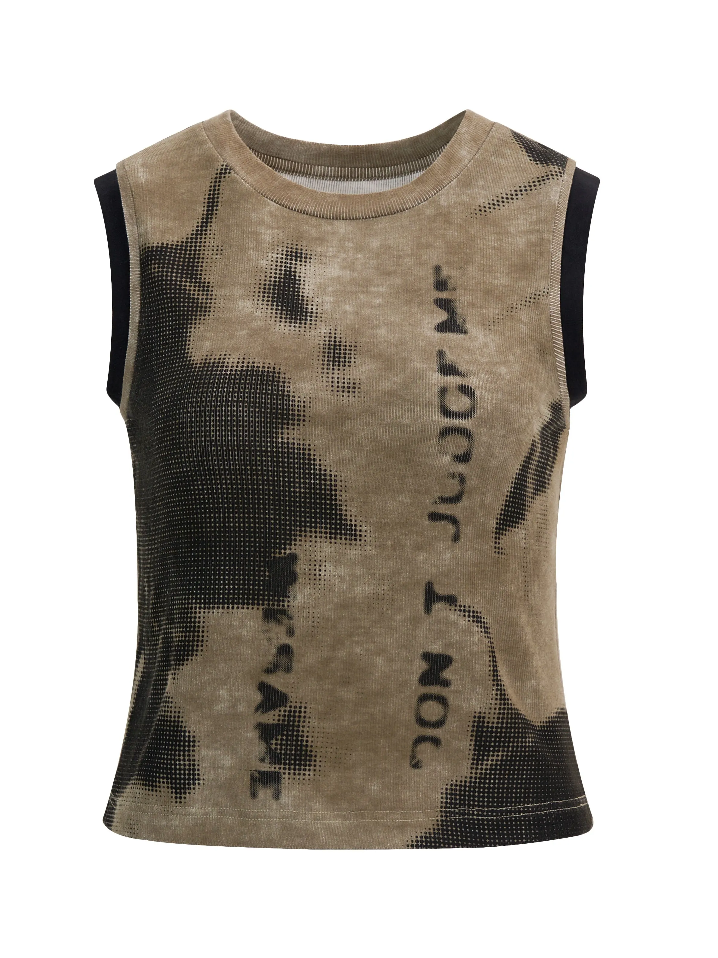 Ink Sleeveless Casual Tops