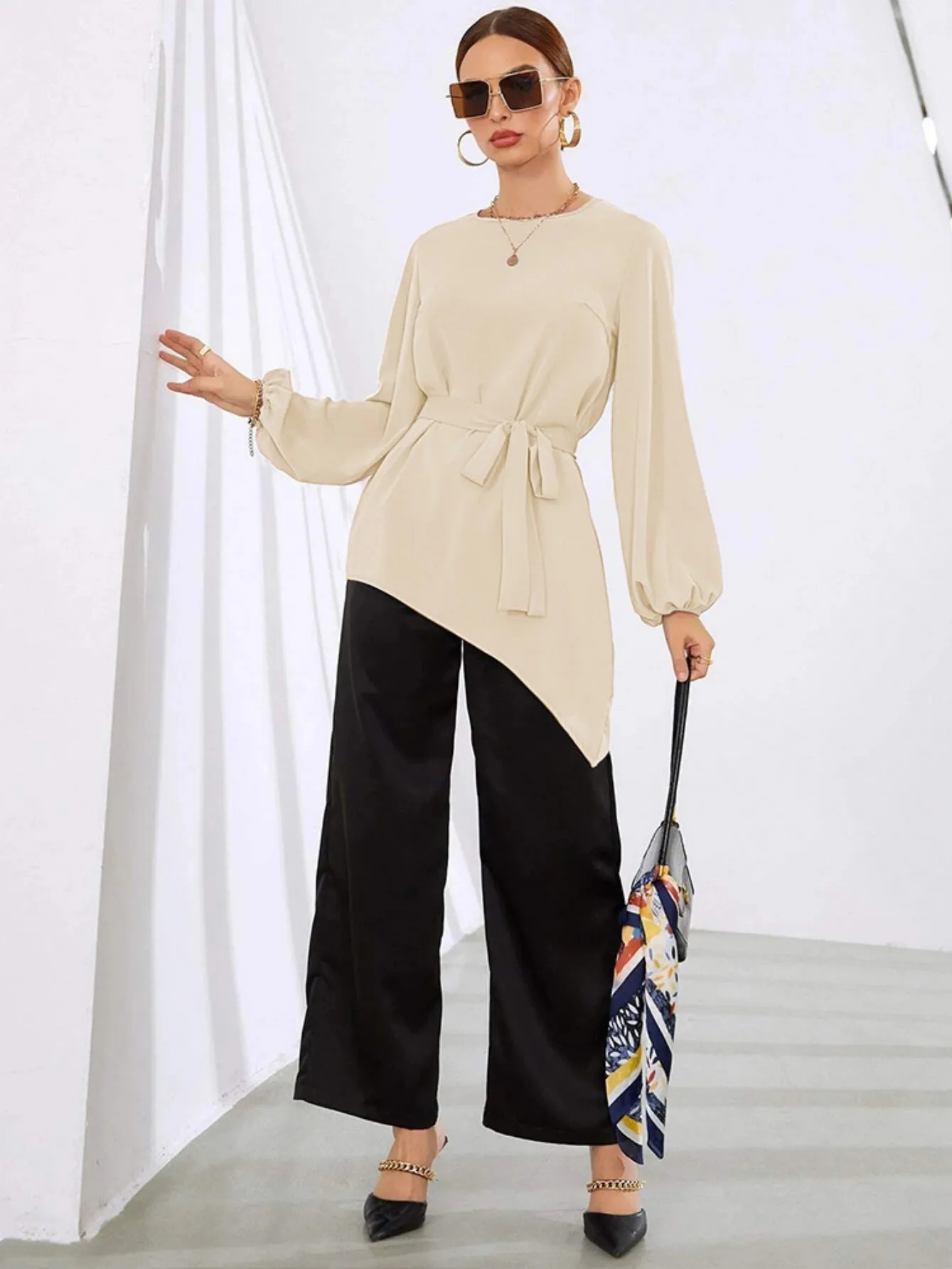 Irregular Long Sleeve Ladies' Shirt