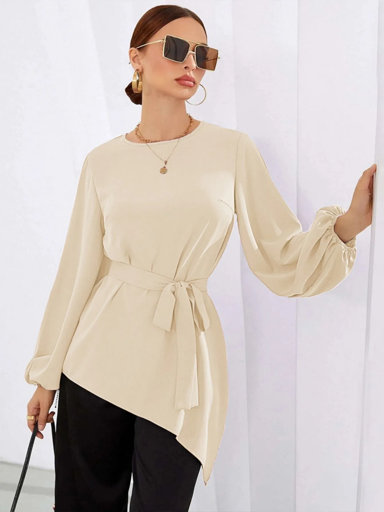 Irregular Long Sleeve Ladies' Shirt