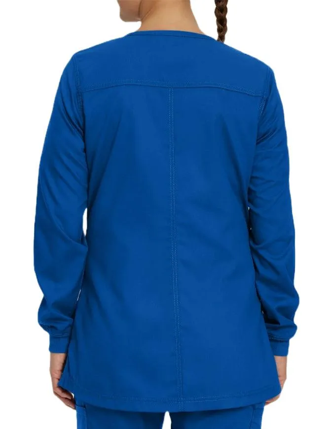 Landau Proflex Women's Snap Front Warm Up Solid Scrub Jacket