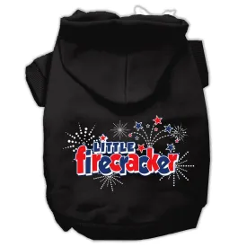 Little Firecracker Screen Print Pet Hoodies Black S (10)