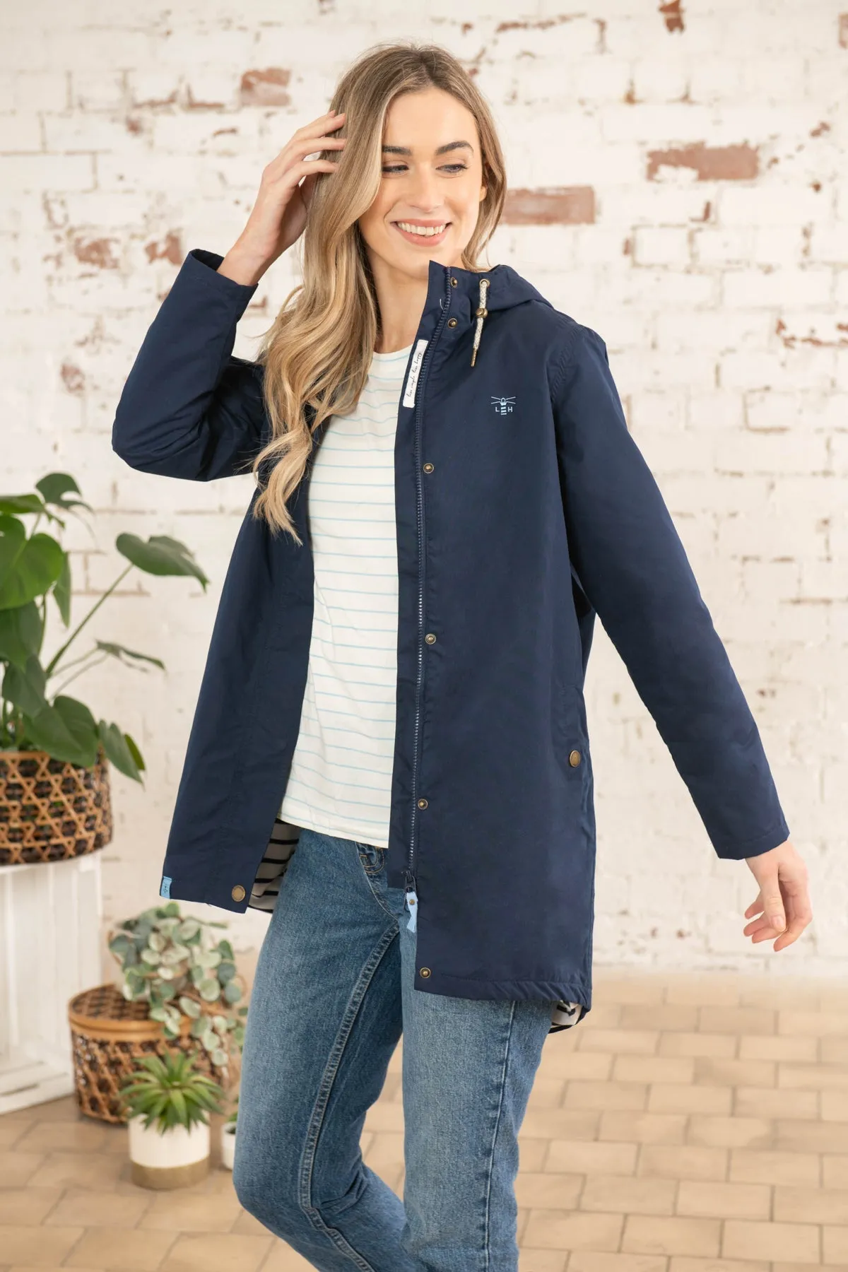 Long Beachcomber Jacket - Navy