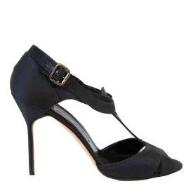 Manolo Blahnik Black Strappy Heels