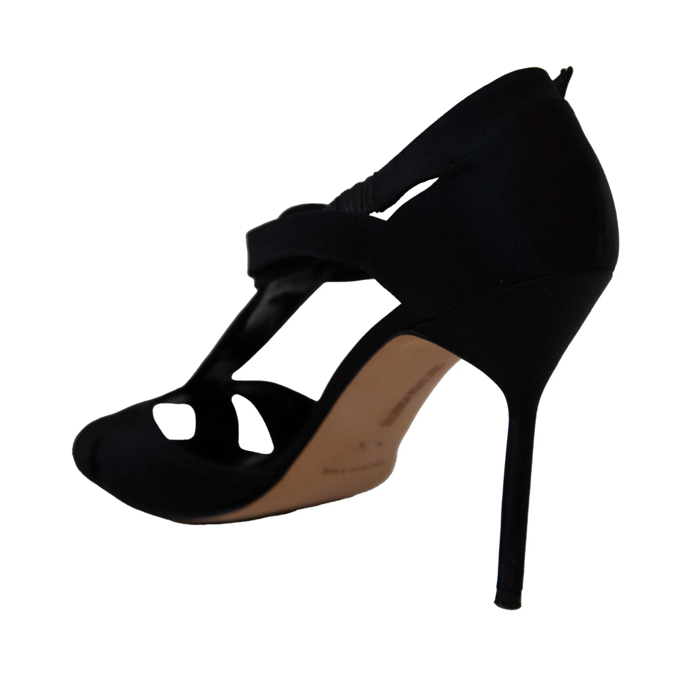 Manolo Blahnik Black Strappy Heels