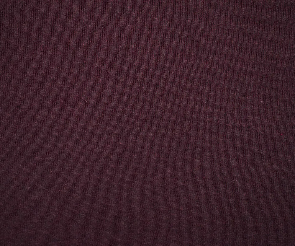 Maroon Red Cotton Wool Stretch Spandex Sweatshirt Fleece Knit Fabric