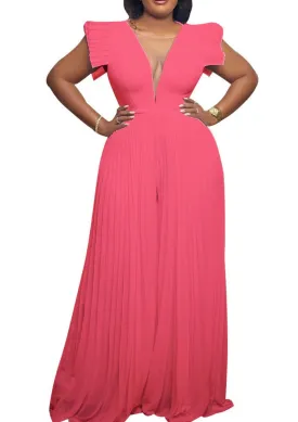 MB FASHION FLOWY RUFFLE MAXI DRESS MB8471 PRE-ORDER