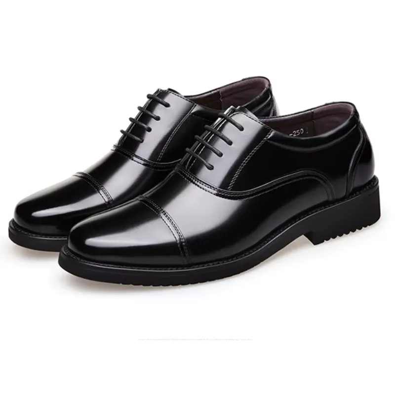 Men's Patent Leather Oxford Shoes with Cap Toe Design | For Formal Occasions