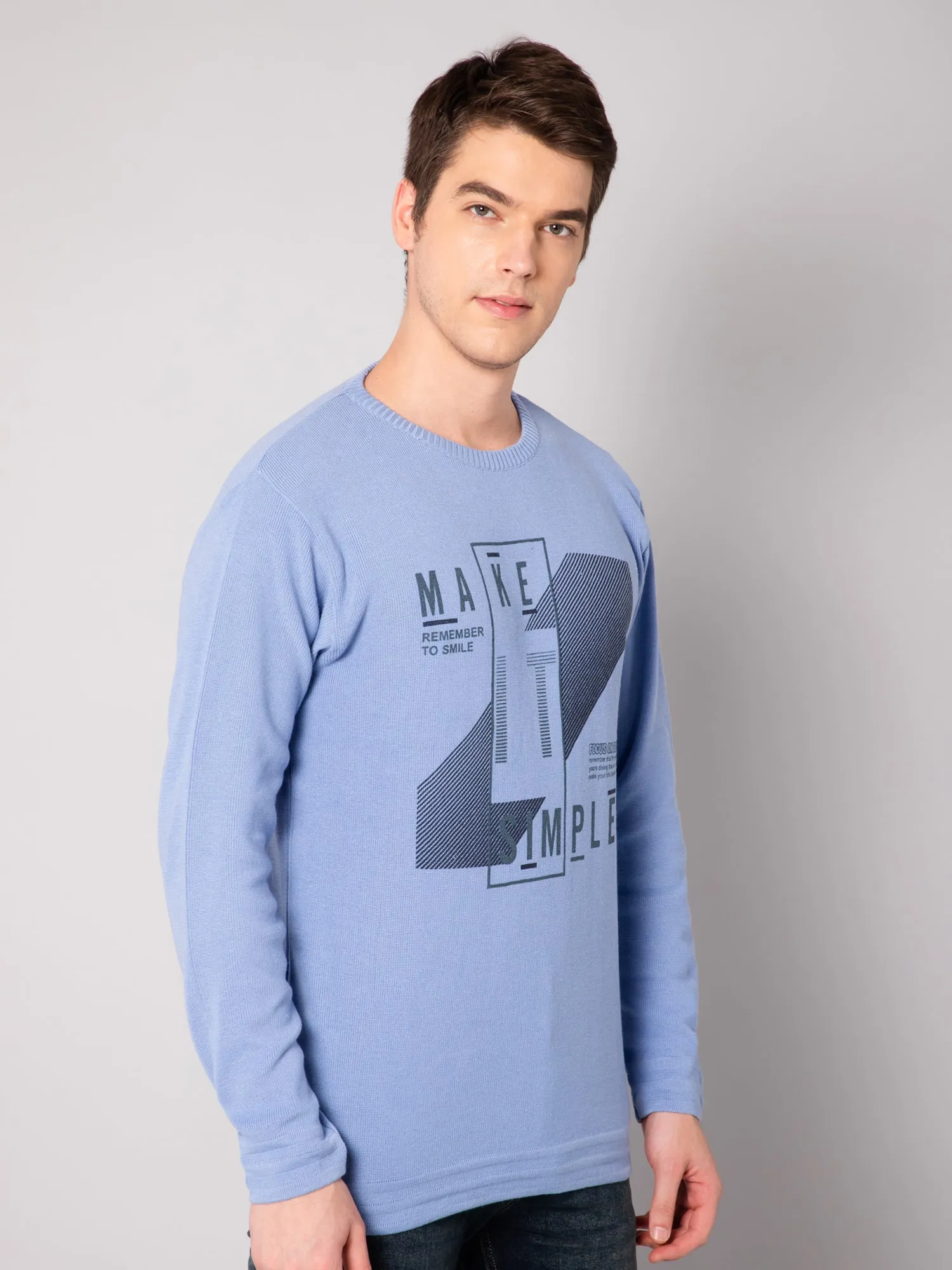 Mens Sky Blue Sweater