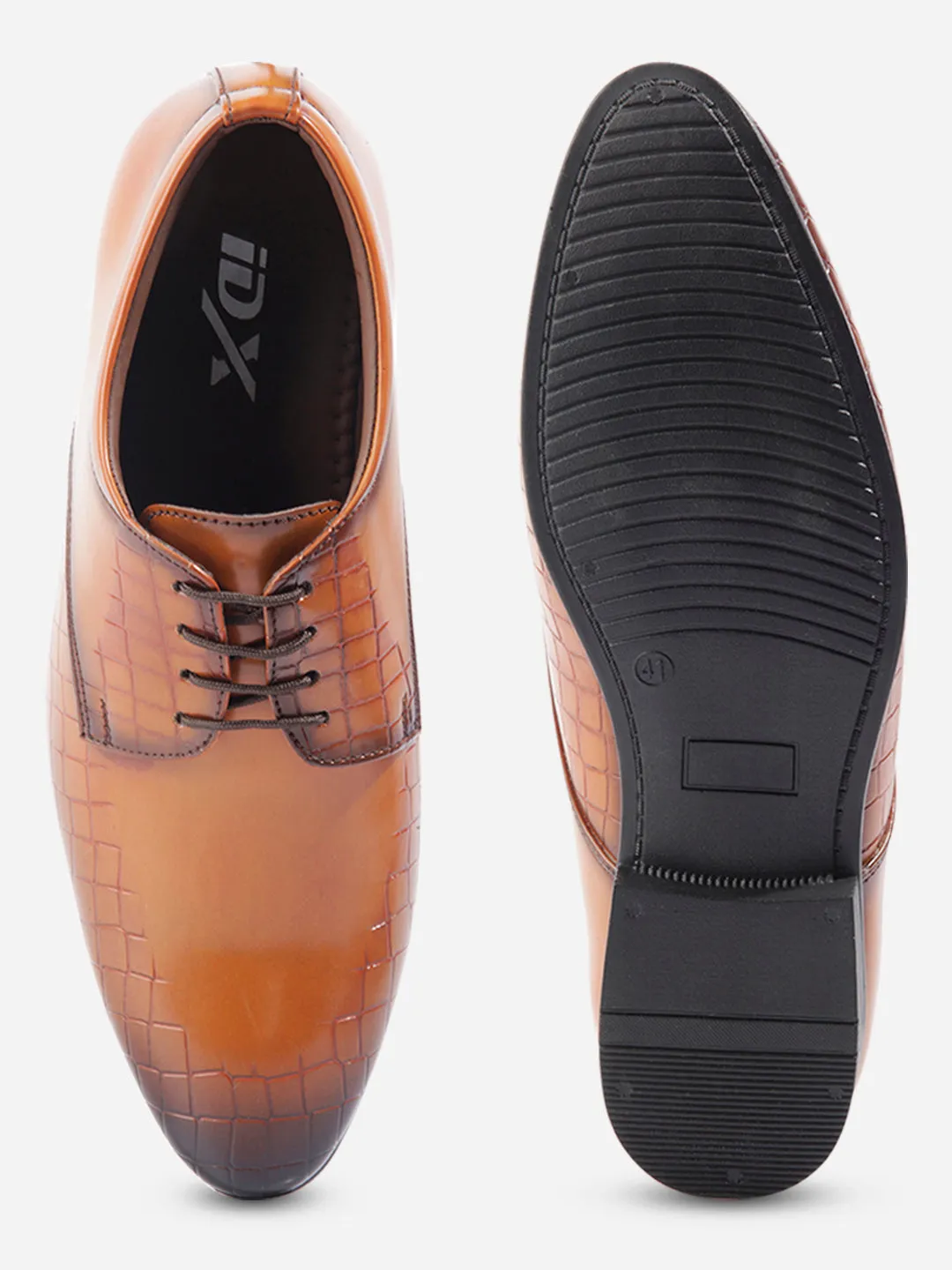 Men's Tan Regular Toe Lace Up Formal (IX1072)